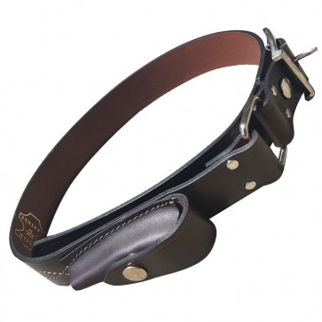 JCOE Leather Stockman's Belt with Knife Pouch
