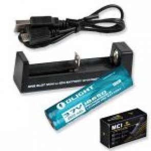 Single Lithium 18650 Battery & Charger Kit
